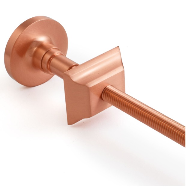 Cast Iron Radiator Luxury Wall Stay - Copper, Brushed